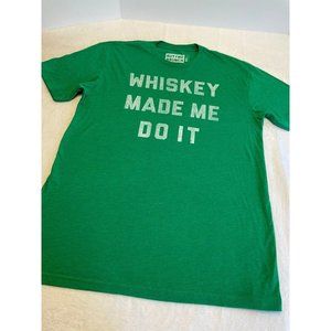 Mens Whiskey Made Me Do It Tee Large